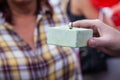 Demonstration of Superconductivity, Special Material Cooled with Liquid Nitrogen Royalty Free Stock Photo