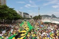 Demonstration in support impeachment of Dilma Rousseff in Copacabana