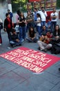 Demonstration to protest the jailing of student activists Royalty Free Stock Photo