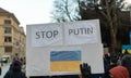 demonstration to support Ukraine poster stop putin