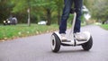 Demonstration of using a segway