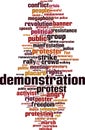 Demonstration word cloud Royalty Free Stock Photo