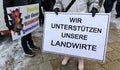 Demonstrations with signs against the German government and for the farmers