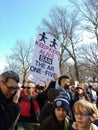 American Gun Reform, Keep Kids Alive, Ban The AR One Five, March for Our Lives, Gun Control, Protest, NYC, NY, USA Royalty Free Stock Photo