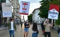 Demonstrators attend an anti-government protest in Sofia, Bulgaria July 15, 2020