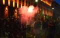 Demonstrators attend an anti-government protest in Sofia, Bulgaria July 15, 2020