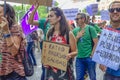 Demonstrators during Green Tide demonstration, Madrid Spain