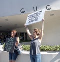 Demonstrators at the Guggenheim Museum