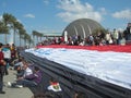 Demonstrators at the Library of Alexandria Royalty Free Stock Photo