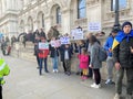 Demonstrators in London in February 2022