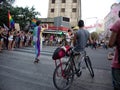 Demonstrators march during the gay pride parade in Cordoba