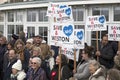 NHS Demonstration in Weston-super-Mare, UK Royalty Free Stock Photo