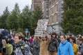 Demonstrators During The Rebellion Extinction Group Demonstration At Amsterdam The Netherlands 2019