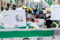 Demonstrators show their continued support of the Hirak movement on itÃ¢â¬â¢s anniversary by marching to the Consulate of Algeria