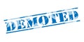 Demoted blue stamp Royalty Free Stock Photo