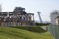 Demounting the Stary most bridge, Bratislava Royalty Free Stock Photo