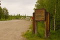 Dempster Highway - TransCanada Trail sign Royalty Free Stock Photo