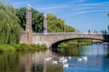 DEN BOSCH, NETHERLANDS - AUGUST 30, 2016: Bridge over a canal in Den Bosch, Netherlan