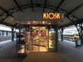 Den Bosch, The Netherlands, 13-12-2019: A Kiosk, small shops that can be found at the train platforms and stations of the