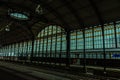 Den Haag, Netherlands - April 14 :  the glass decoration at the Den Haad Holland Spoor railway station, Den Haag HS, Netherlands Royalty Free Stock Photo