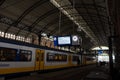 Den Haag, Netherlands - April 14 :  the glass decoration at the Den Haad Holland Spoor railway station, Den Haag HS, Netherlands Royalty Free Stock Photo