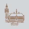 den haag. Vector illustration decorative design Royalty Free Stock Photo
