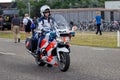 dutch military police Marechaussee motorbike Royalty Free Stock Photo