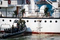 DEN HELDER, NETHERLANDS - JUL 7, 2012: Dutch Special forces entering a ship during an anti piracy demonstration