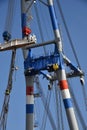 Den Helder, Netherlands. June 10, 2023. A heavy floating crane in Den Helder's industrial harbor.