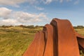 Den Helder, Netherlands, June 2020. A sculpture of rusted metal in sculpture garden De Nollen in Den Helder.