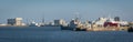 Dutch navy ships docked in the port of Den Helder