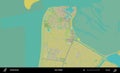 Den Helder outlined, Netherlands. Topographic Humanitarian Royalty Free Stock Photo