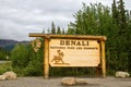 Denali Nationa Park Sign Royalty Free Stock Photo