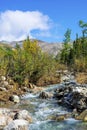 Denali National Park, George Parks Highway, Alaska Mountain range Royalty Free Stock Photo