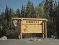 Denali National Park and Preserve sign,Alaska