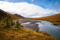 Denali national park Savage river Canyon trail view Royalty Free Stock Photo