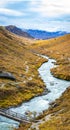 Denali national park Savage river Canyon trail view Royalty Free Stock Photo