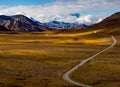 Denali Park Road in Fall Royalty Free Stock Photo