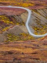 Denali Park Road in Fall Royalty Free Stock Photo