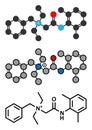 Denatonium bittering agent molecule Royalty Free Stock Photo