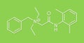 Denatonium bittering agent molecule. Skeletal formula. Royalty Free Stock Photo