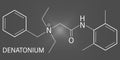 Denatonium bittering agent molecule. Skeletal formula. Chemical structure