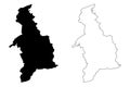 Denbighshire map vector Royalty Free Stock Photo