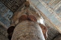 Dendera Hathor temple column capital