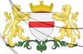 Dendermonde coat of arms East Flanders, Belgium. 3D Illustration