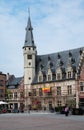 Dendermonde, East Flanders, Belgium - Tower of the city hall of the old market square