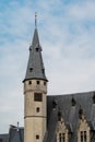 Dendermonde, East Flanders, Belgium - Tower of the historical butcher\'s hall museum