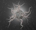 Dendritic cells (DCs) are antigen-presenting cells 3d rendering Royalty Free Stock Photo