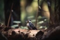 Dendrocopos major. Woodpecker in the forest. Royalty Free Stock Photo