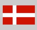 Danemark Flag National Europe Emblem Symbol Icon Vector Royalty Free Stock Photo